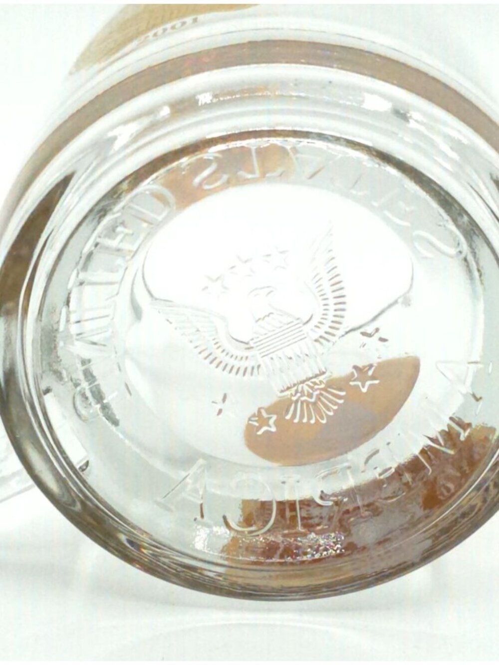 2001 Presidential Inauguration Commemorative Glass Mug with Gold Seal & Trim - Picture 6 of 6